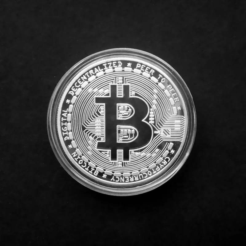 1 Pièce Bitcoin Cryptomonnaie Plaqué Or 24 carats Monnaie de Collection & Cadeau Pièce commémorative pour Anniversaire Evènements Fêtes