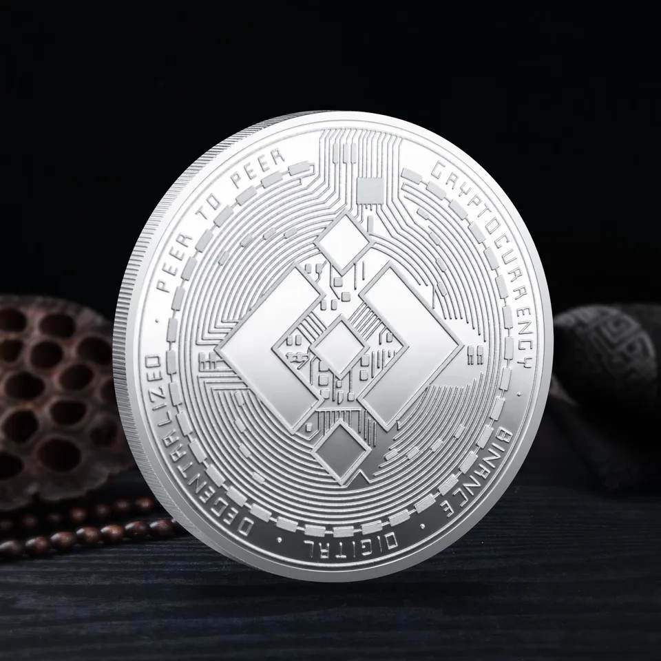 1 Coin Binance BNB Cryptocurrency 24K Gold Plated Currency Collectible &amp; Gift Commemorative Coin for Birthday Events Holidays