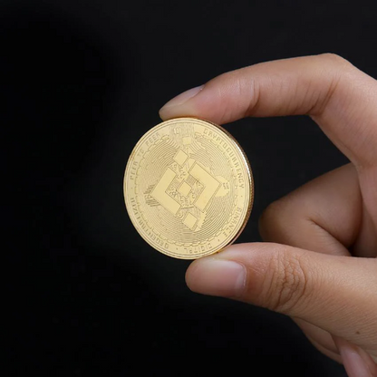 1 Coin Binance BNB Cryptocurrency 24K Gold Plated Currency Collectible &amp; Gift Commemorative Coin for Birthday Events Holidays