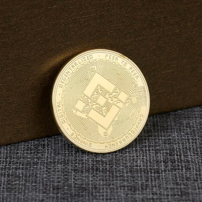 1 Coin Binance BNB Cryptocurrency 24K Gold Plated Currency Collectible &amp; Gift Commemorative Coin for Birthday Events Holidays