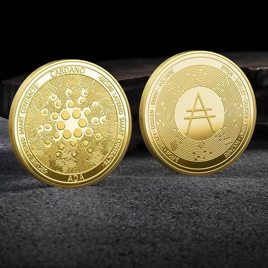 1 Coin Cardano Cryptocurrency 24K Gold Plated Coin Collectible &amp; Gift Commemorative Coin for Birthday Events Parties